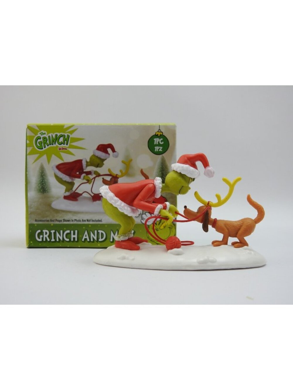 Grinch Max Reindeer Christmas Village Figurine Dr Seuss Holiday Decor New Box